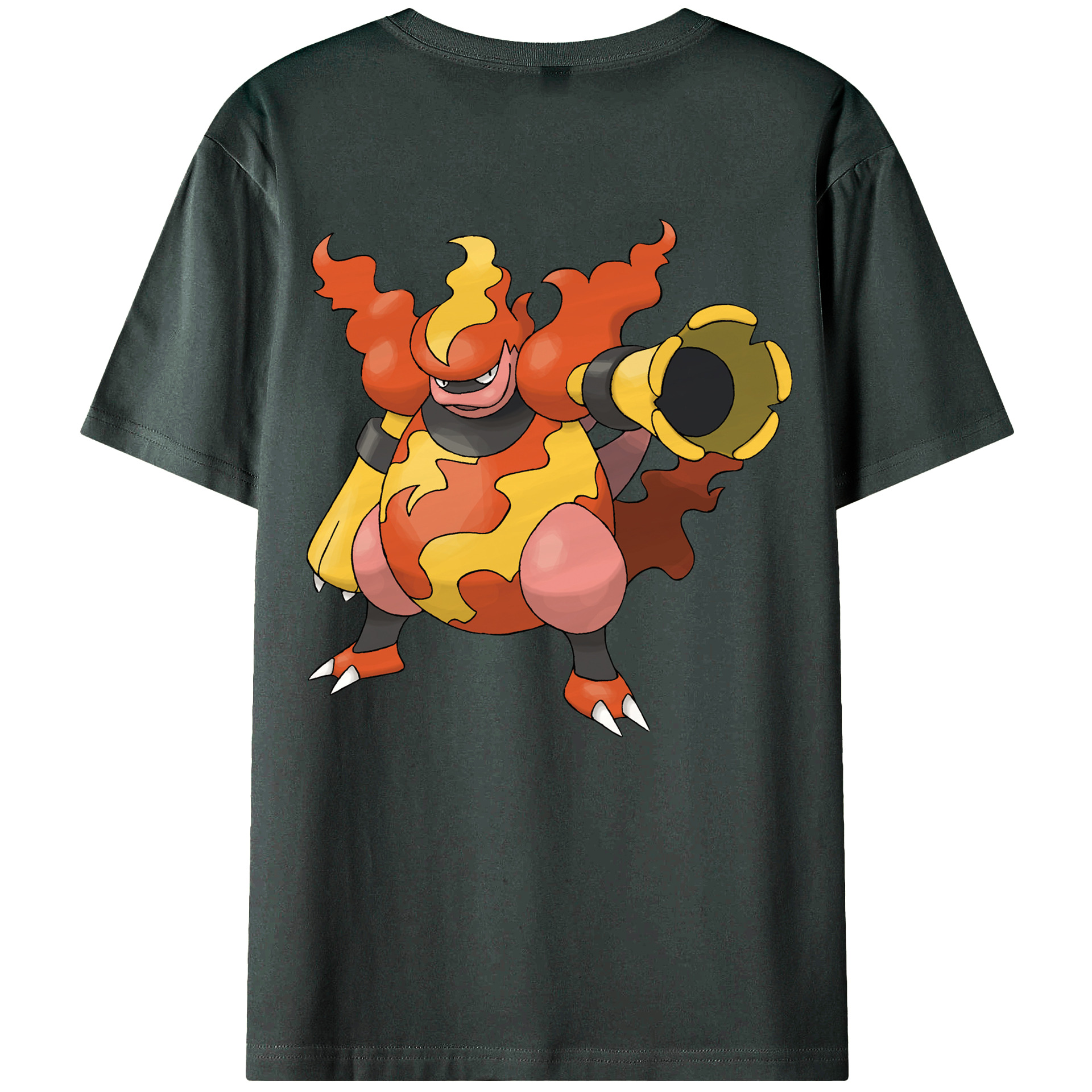 （画像用） ポケットモンスター Pokémon 綿100％ メンズ半袖Tシャツ（バックプリント） 通気性